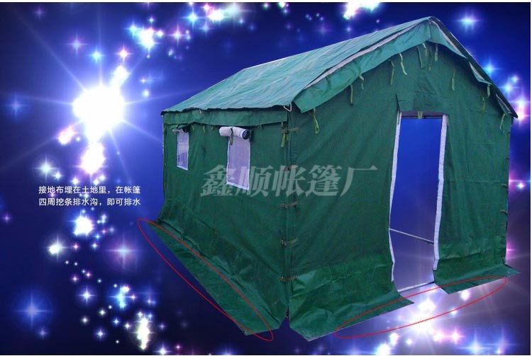 合肥迷彩防水防风一居室军用民用工地施工帐篷三层账防水防雨迷彩放货免搭建图片_高清图_细节图