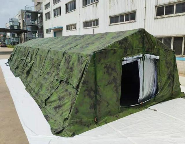 「兰州帐篷」80㎡框架工程施工迷彩帐篷