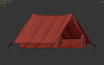 次世代 PBR 军用帐篷 行军帐篷 户外帐篷 野外营地 野战帐篷 迷彩帐篷 户外装备